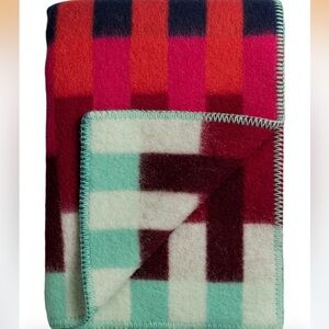 🆕 Aztec Modern Print 100% Wool Luxury Made in Norway Artist Collab NEW NWT